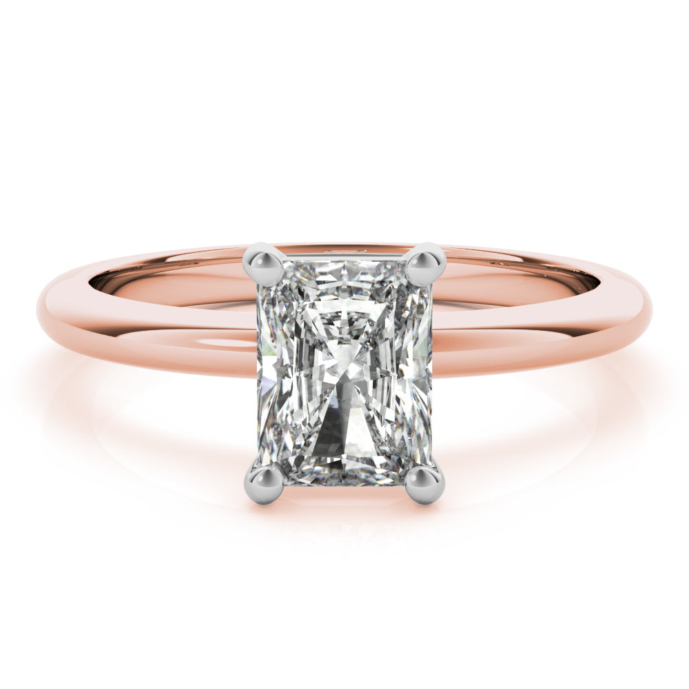 Olive-2.0 Carats Radiant Moissanite Solitaire Engagement Ring