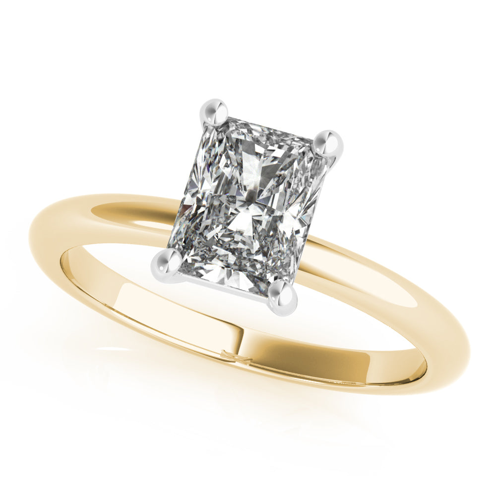 Olive-2.0 Carats Radiant Moissanite Solitaire Engagement Ring