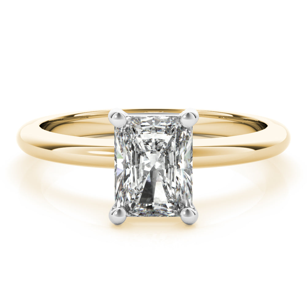 Olive-2.0 Carats Radiant Moissanite Solitaire Engagement Ring