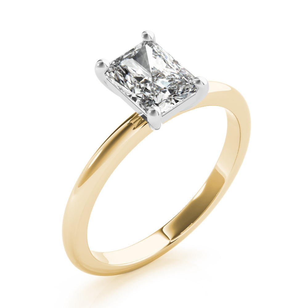 Olive-2.0 Carats Radiant Moissanite Solitaire Engagement Ring