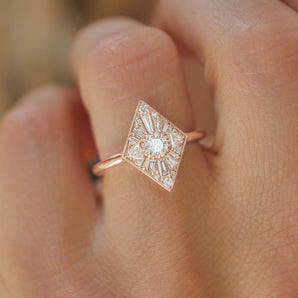 0.30 CT Round CVD Diamond Brilliant Engagement Ring