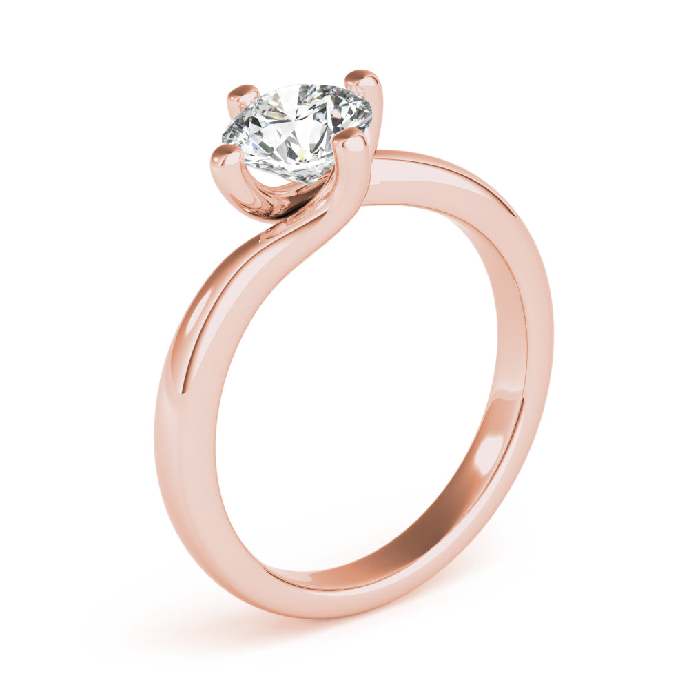 Kaitlyn-1.0 Carats Round Moissanite Solitaire Engagement Ring