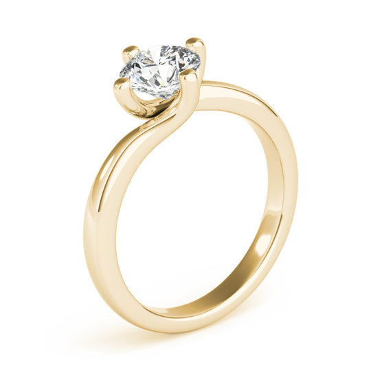 Kaitlyn-1.0 Carats Round Moissanite Solitaire Engagement Ring