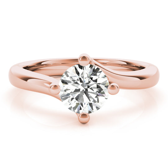Kaitlyn-1.0 Carats Round Moissanite Solitaire Engagement Ring