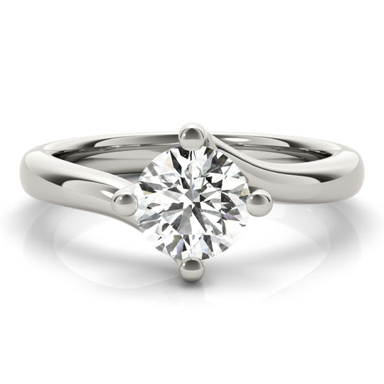 Kaitlyn-1.0 Carats Round Moissanite Solitaire Engagement Ring