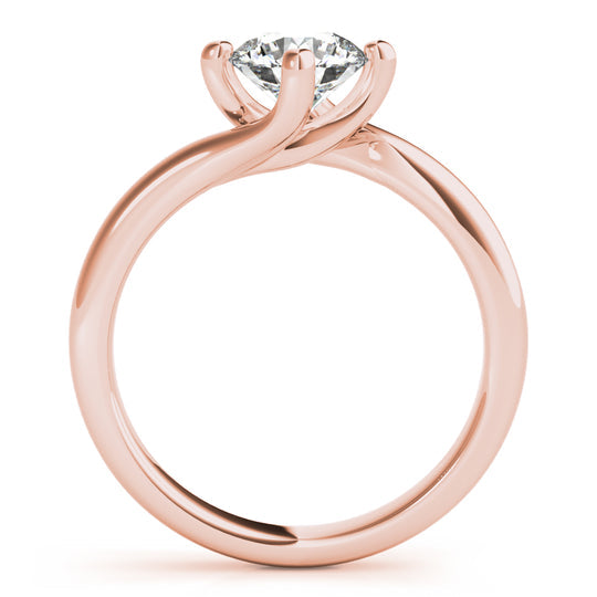 Kaitlyn-1.0 Carats Round Moissanite Solitaire Engagement Ring