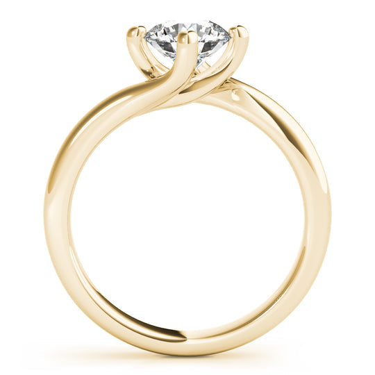 Kaitlyn-1.0 Carats Round Moissanite Solitaire Engagement Ring