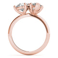 Jenna-2.50 Carats Pear & Marquise Moissanite Two Stone Engagement Ring