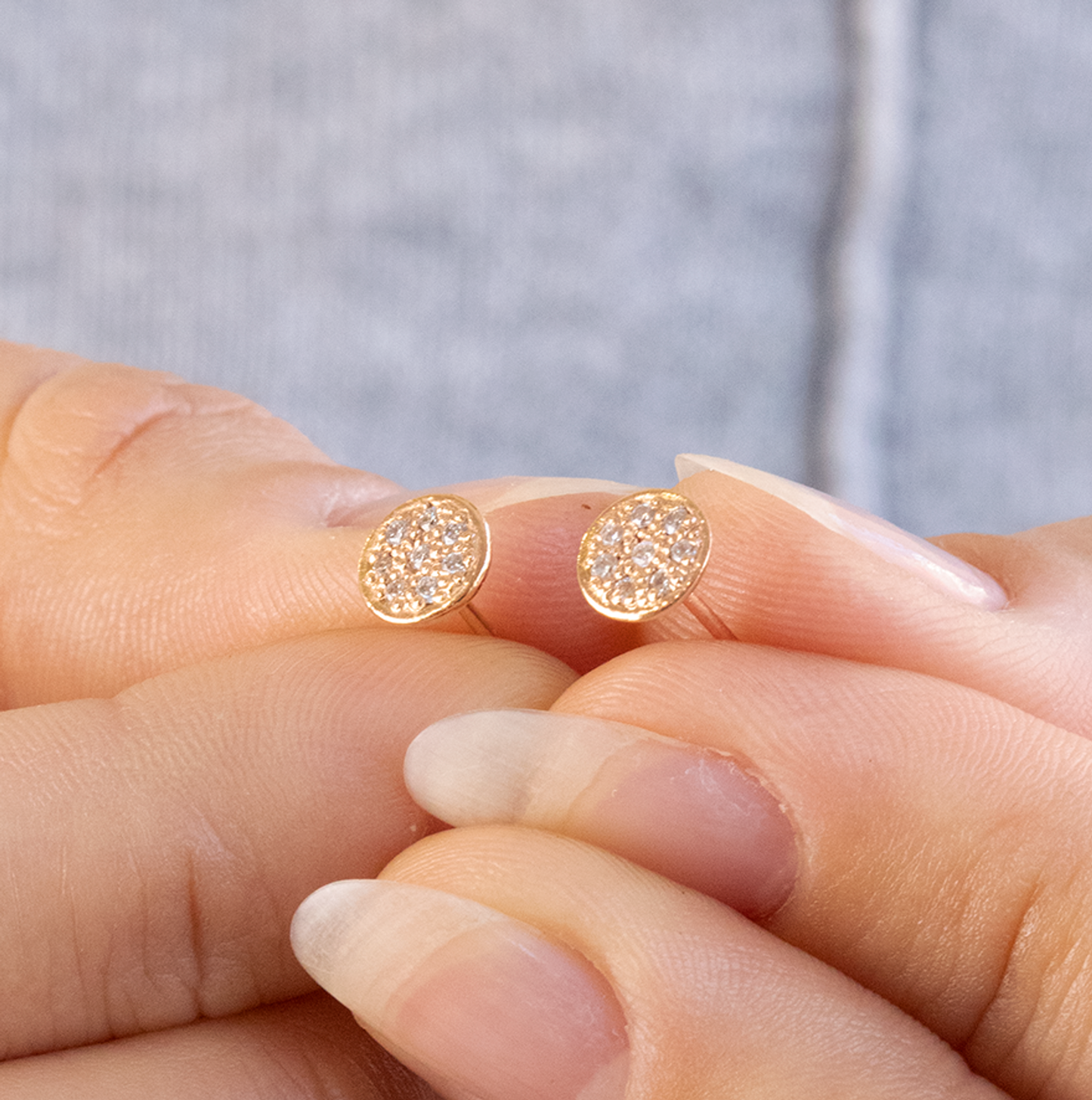 Abigail- 0.16 CT Round Moissanite Petite Stud Earrings