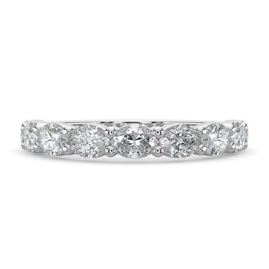Arianna-0.30 TCW Oval Moissanite Half Eternity Wedding Band