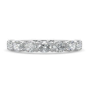Arianna-0.30 TCW Oval Moissanite Half Eternity Wedding Band