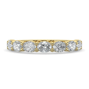 Arianna-0.30 TCW Oval Moissanite Half Eternity Wedding Band
