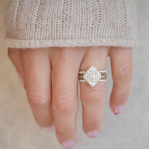 0.35 CT Round Shape CVD Diamond Vintage Setting Engagement Ring