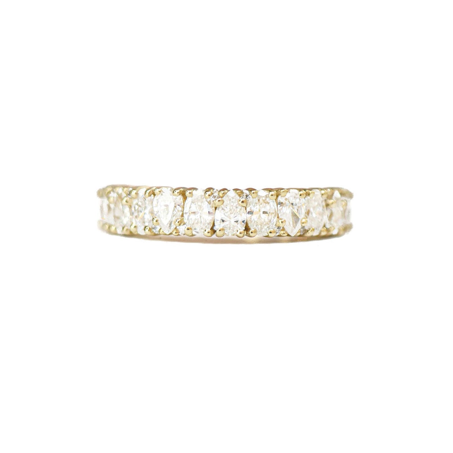 0.81 TCW Oval and Pear Eternity Wedding Band