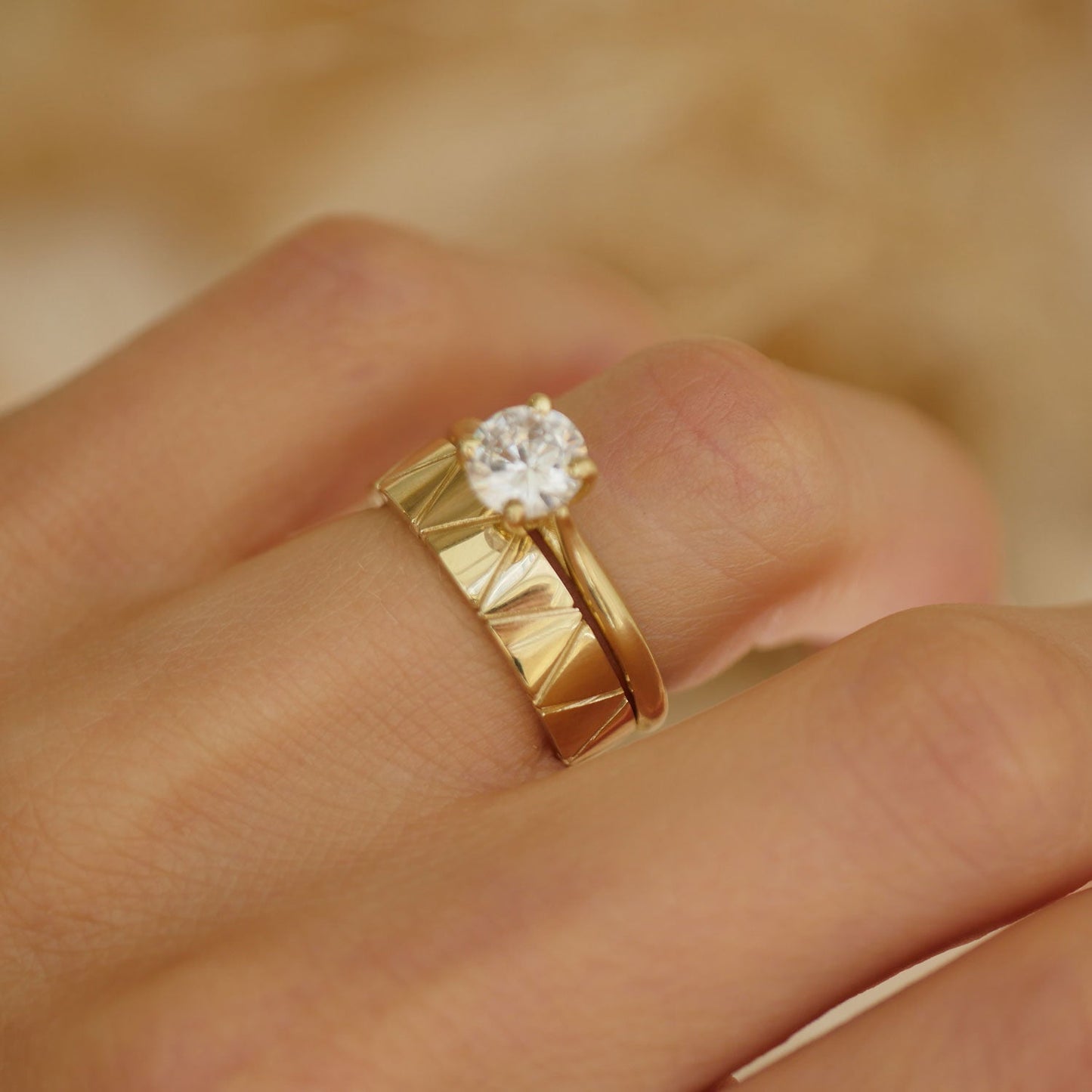 Classic Plain Triangle Wedding band