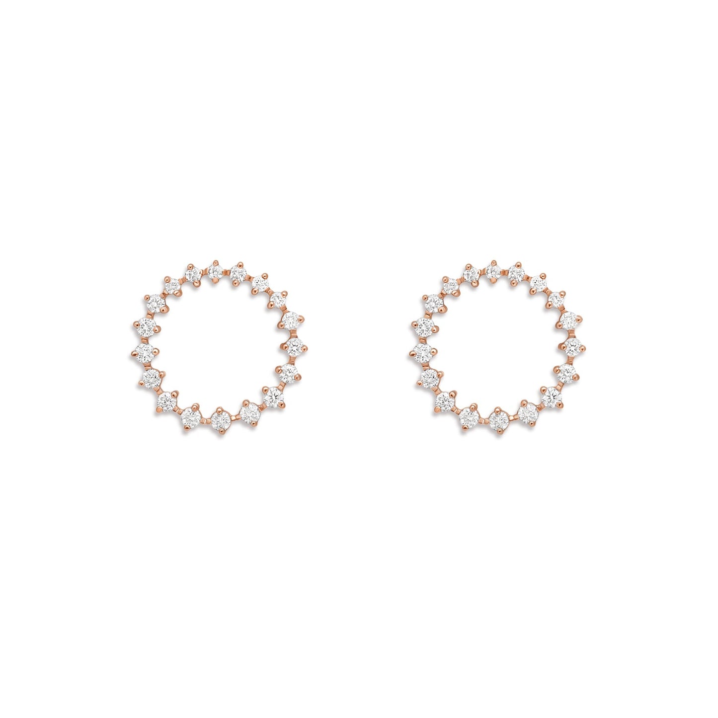 1.0 CT Round Moissanite Stud earrings