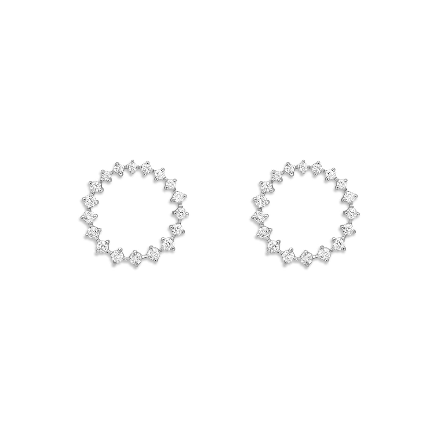 1.0 CT Round Moissanite Stud earrings