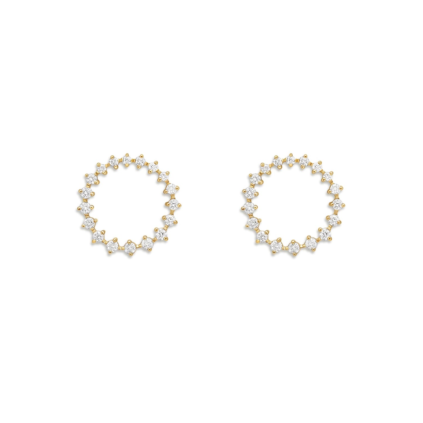 1.0 CT Round Moissanite Stud earrings