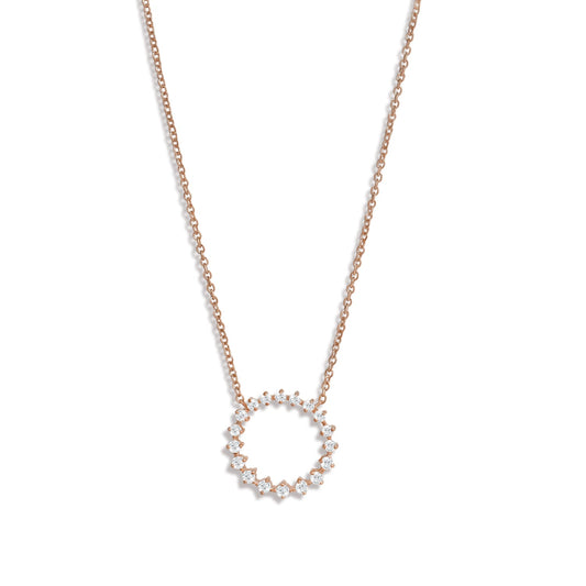 0.50 Carats Round Moissanite Circle Necklace