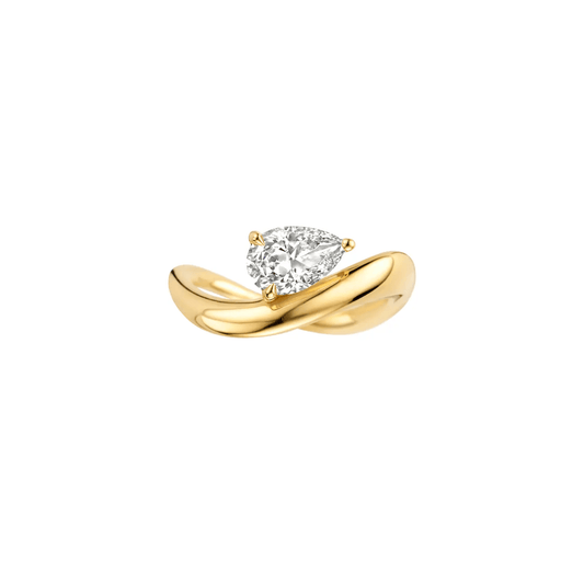 2.0 CT Pear Floating Solitaire Diamond Engagement Ring