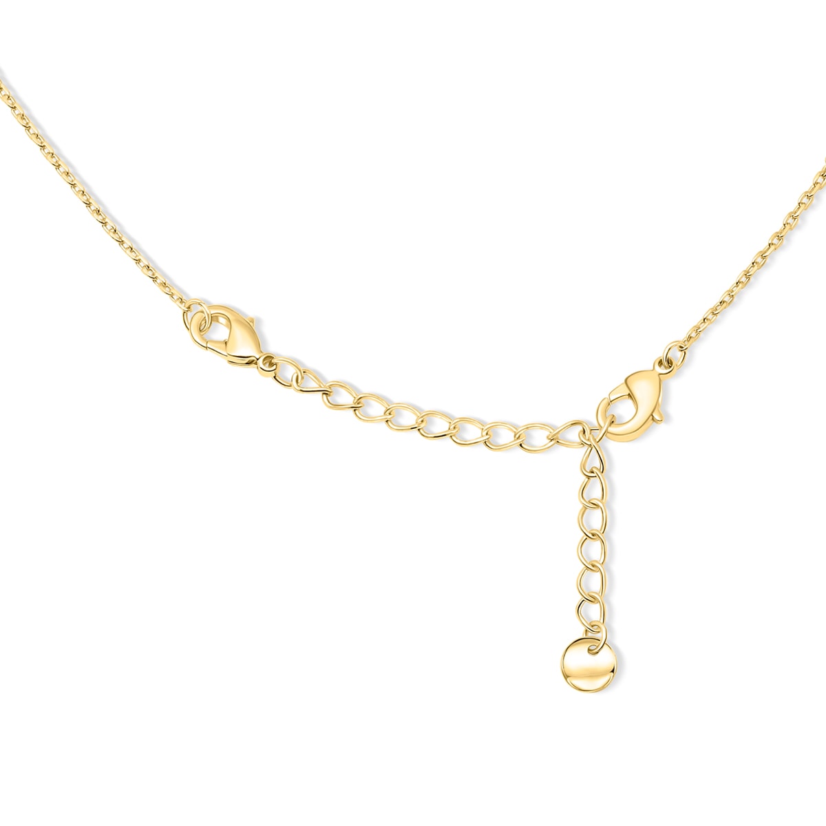 Luna-0.03 Carats Round Moissanite Dainty Necklace