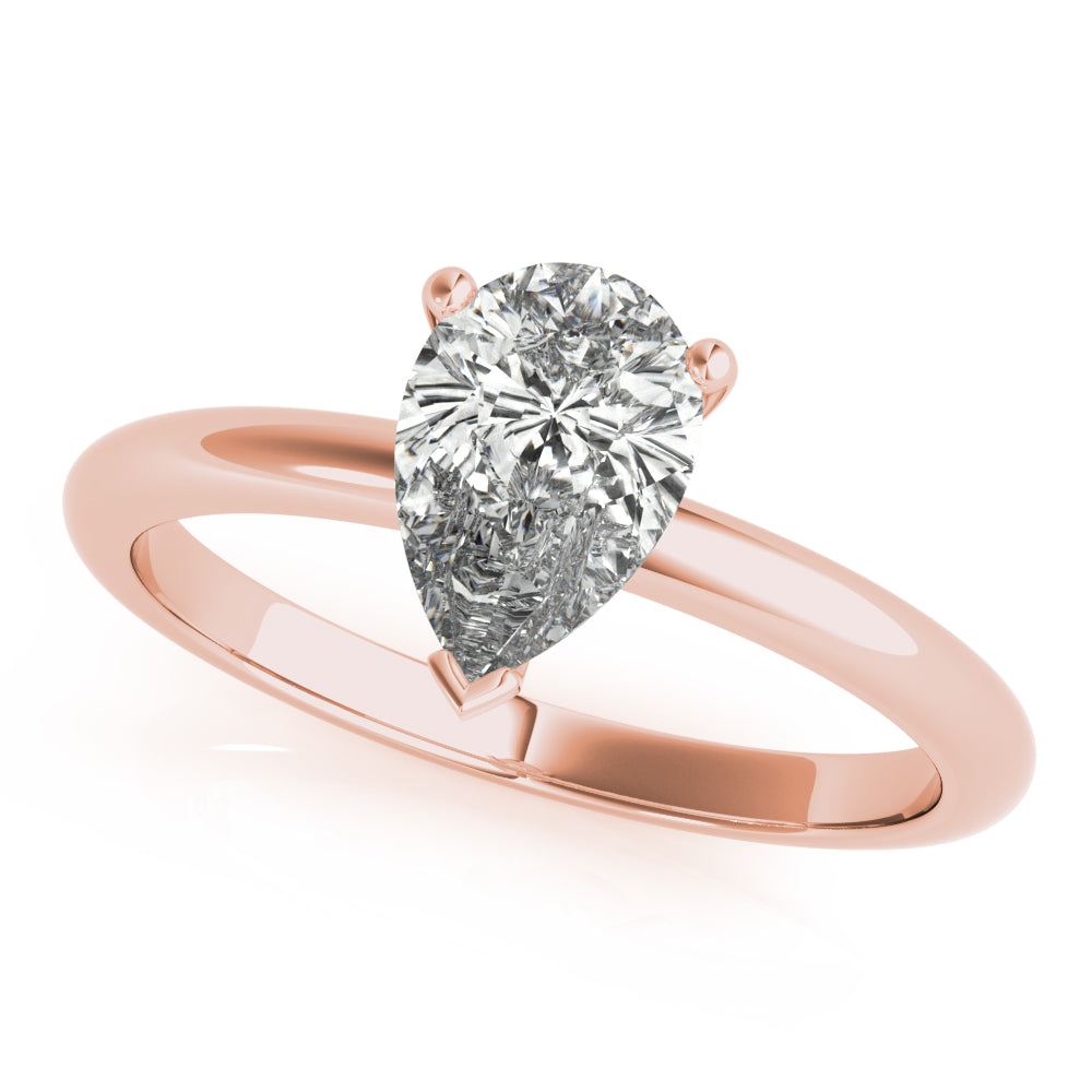 Esther-2.50 Carats Pear Moissanite Solitaire  Engagement Ring