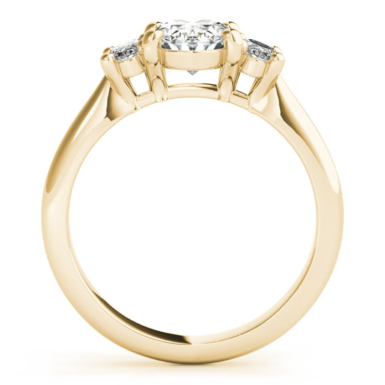 Lauren-2.0 Carats Oval Moissanite Three Stone Style Engagement Ring