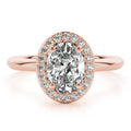 Cecilia-1.50 Carats Oval Moissanite Halo Engagement Ring