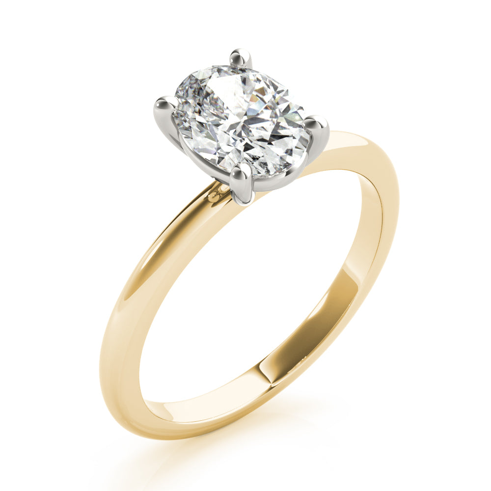 Heidi-1.20 Carats Oval Moissanite Solitaire Engagement Ring