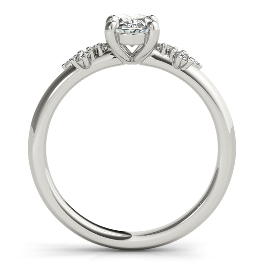 Adalynn-1.30 Carats Oval Moissanite Cluster Engagement Ring