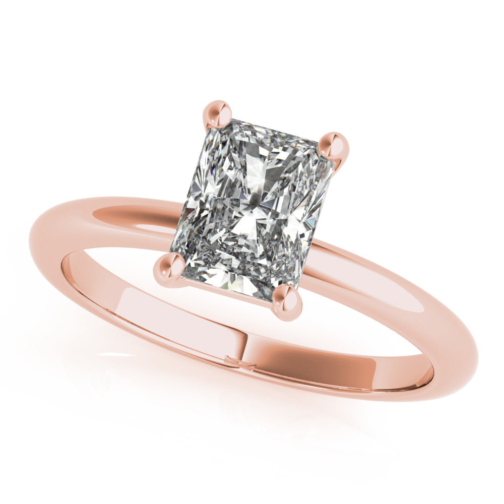 Olive-2.0 Carats Radiant Moissanite Solitaire Engagement Ring