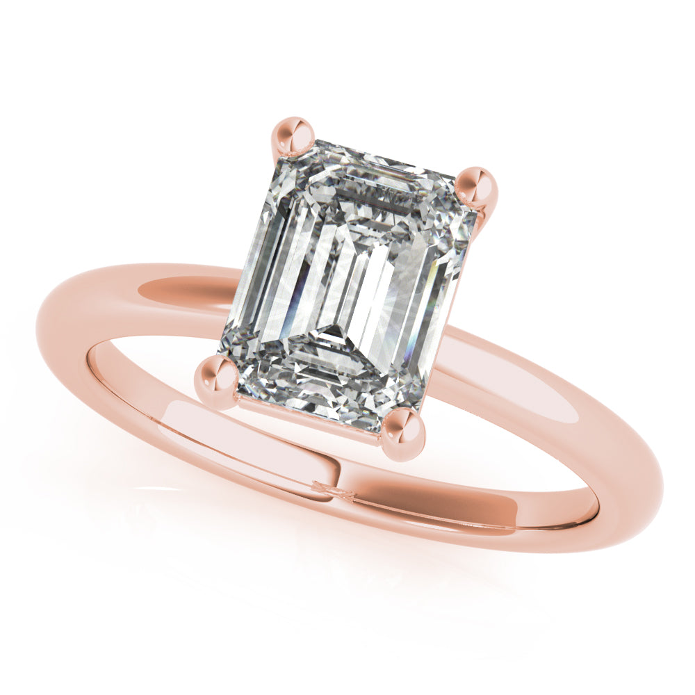 Keira-2.0 Carats Emerald Moissanite Solitaire Engagement Ring