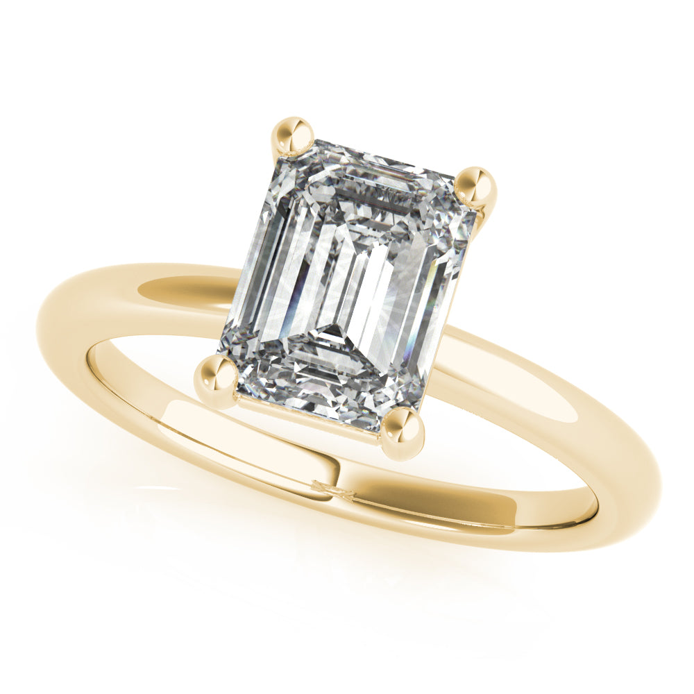 Keira-2.0 Carats Emerald Moissanite Solitaire Engagement Ring