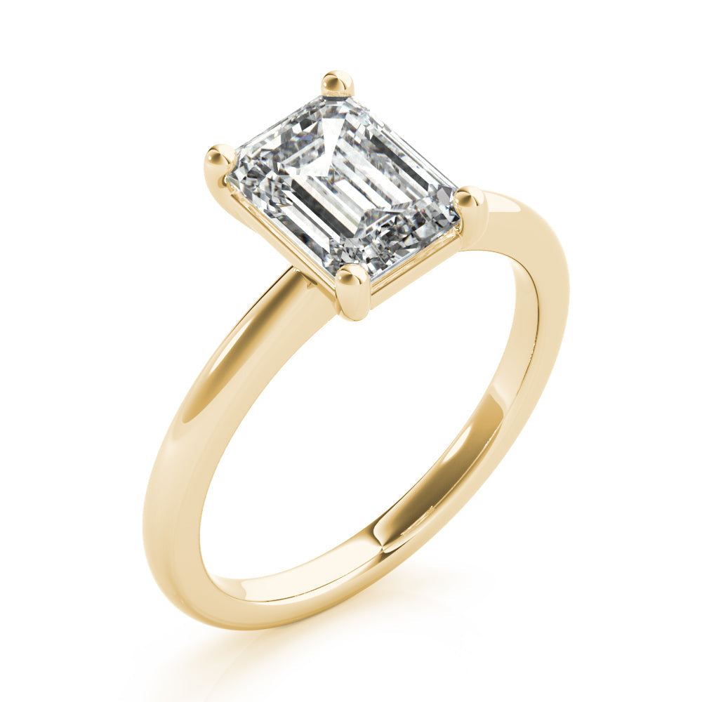 Keira-2.0 Carats Emerald Moissanite Solitaire Engagement Ring