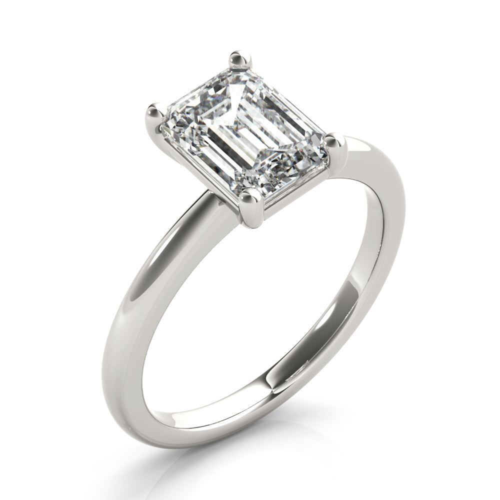 Keira-2.0 Carats Emerald Moissanite Solitaire Engagement Ring