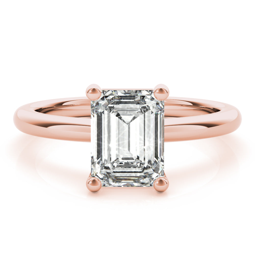 Keira-2.0 Carats Emerald Moissanite Solitaire Engagement Ring