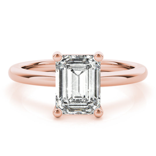 Keira-2.0 Carats Emerald Moissanite Solitaire Engagement Ring