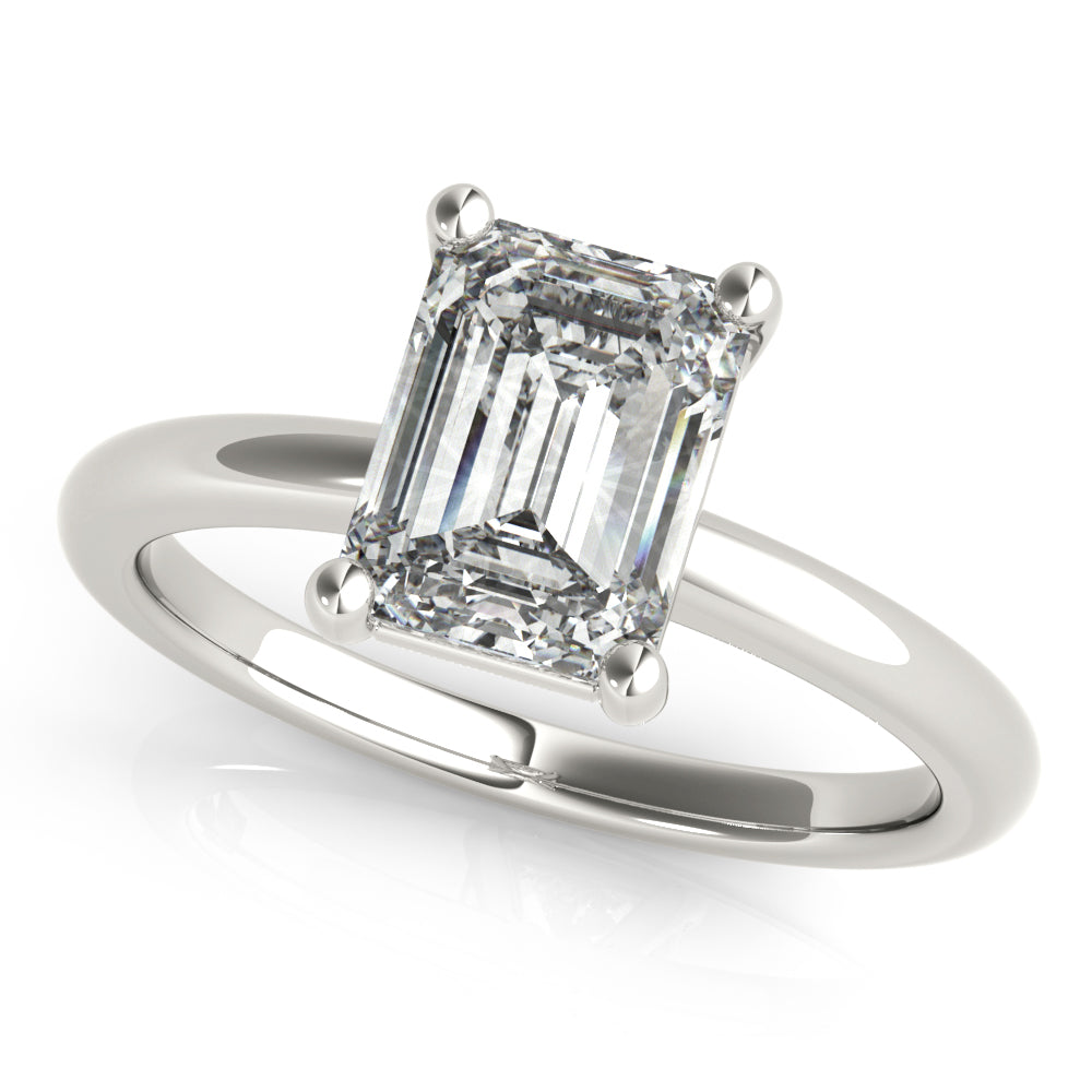 Keira-2.0 Carats Emerald Moissanite Solitaire Engagement Ring