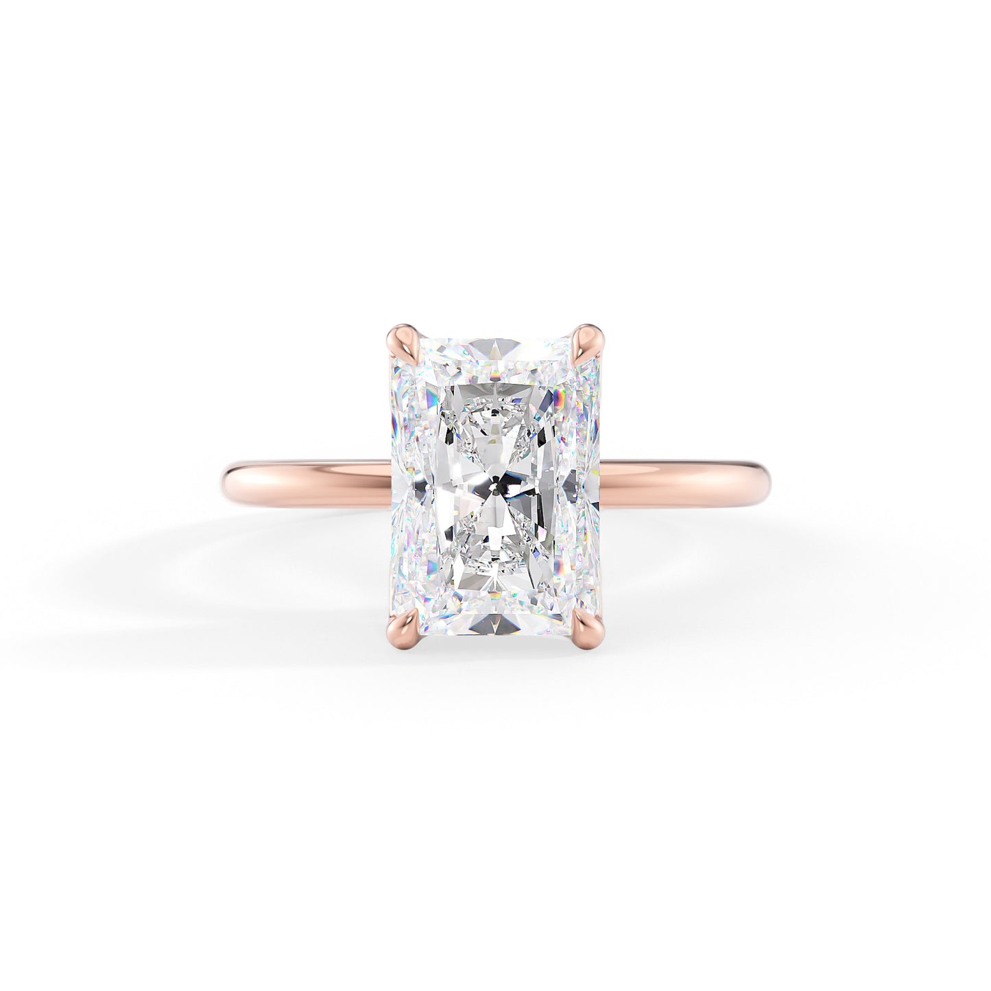 Eliana-2.0 Carats Radiant Moissanite Solitaire Engagement Ring