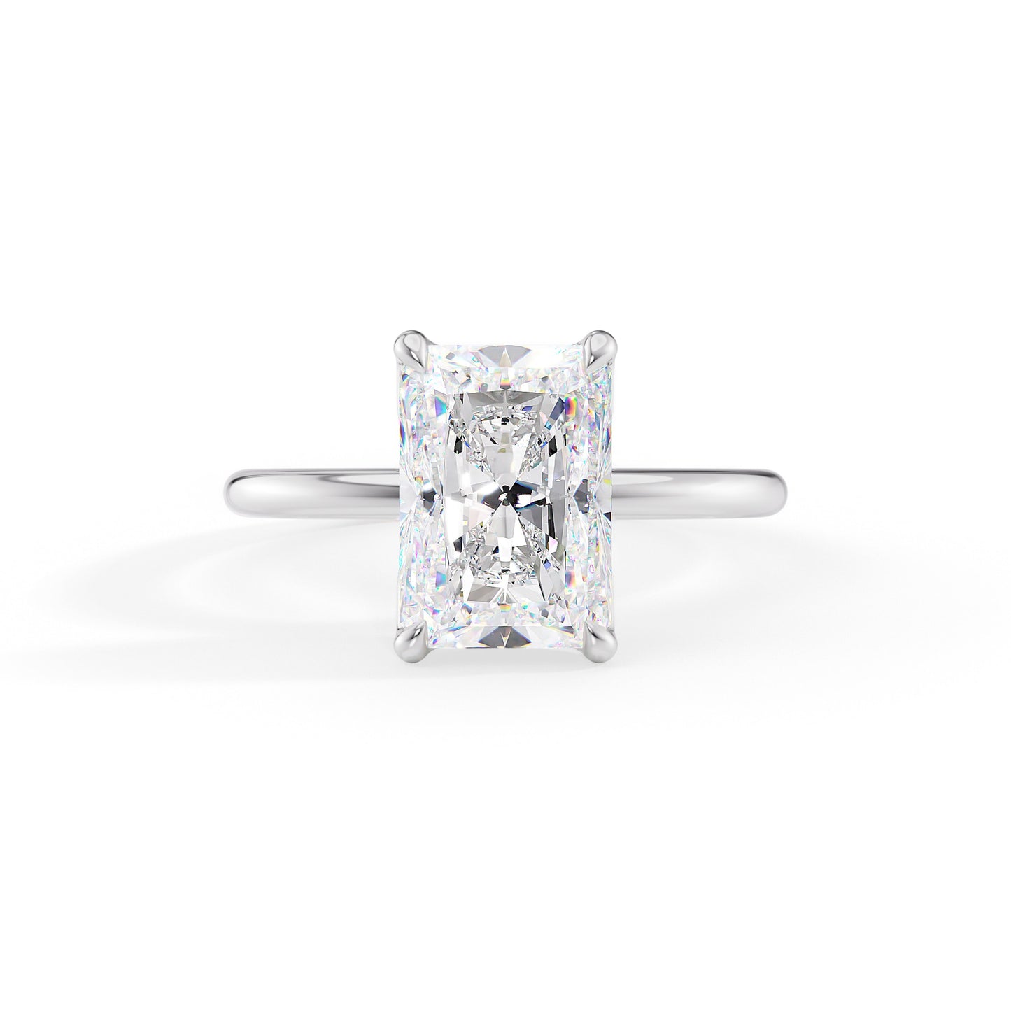 Eliana-2.0 Carats Radiant Moissanite Solitaire Engagement Ring
