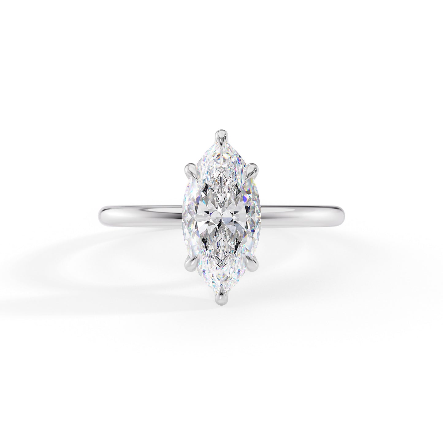 Harriet-1.0 Carats Marquise Moissanite Solitaire Engagement Ring