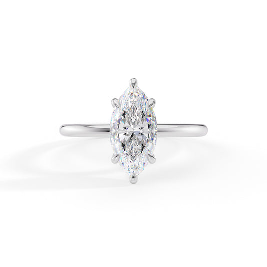 Harriet-1.0 Carats Marquise Moissanite Solitaire Engagement Ring