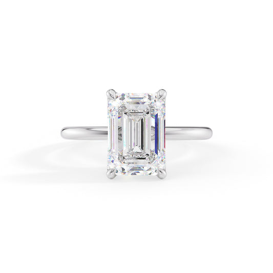 Charlotte-1.20 Carats Emerald Moissanite Solitaire Engagement Ring