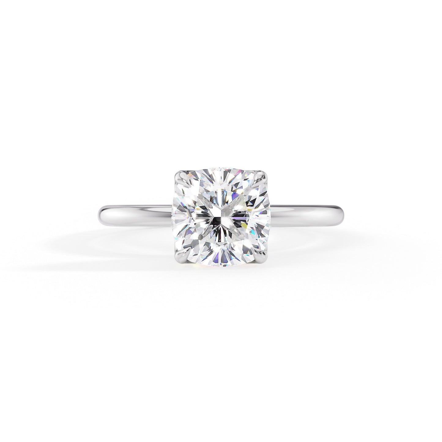 Delilah-1.30 Carats Cushion Moissanite Solitaire Engagement Ring