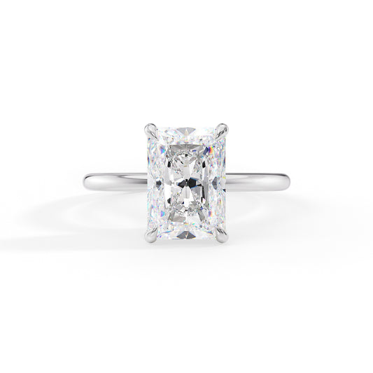 Caroline-2.0 Carats Radiant Moissanite Solitaire Engagement Ring
