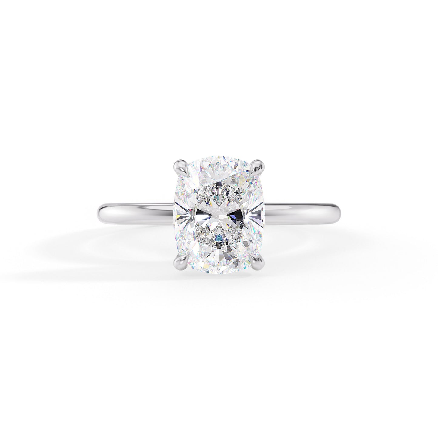 Brooklyn-1.80 Carats Cushion Moissanite Solitaire Engagement Ring