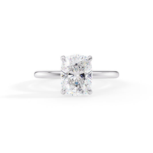 Brooklyn-1.80 Carats Cushion Moissanite Solitaire Engagement Ring