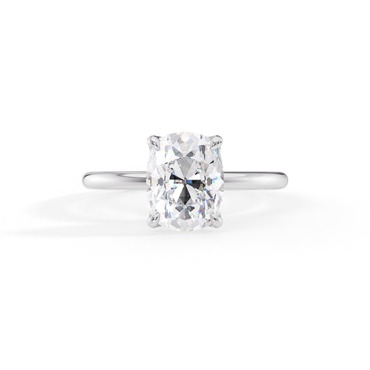 Catherine-1.50 Carats Cushion Moissanite Solitaire Engagement Ring