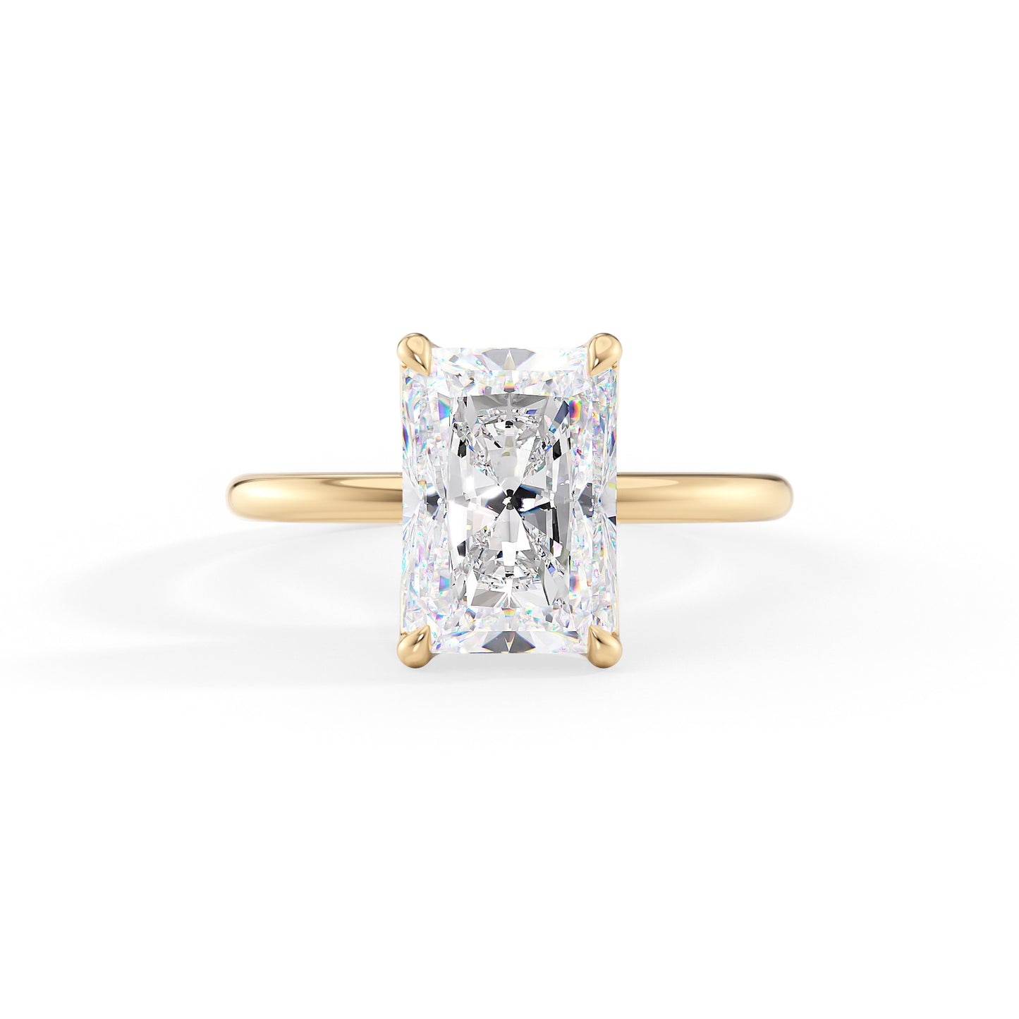Eliana-2.0 Carats Radiant Moissanite Solitaire Engagement Ring
