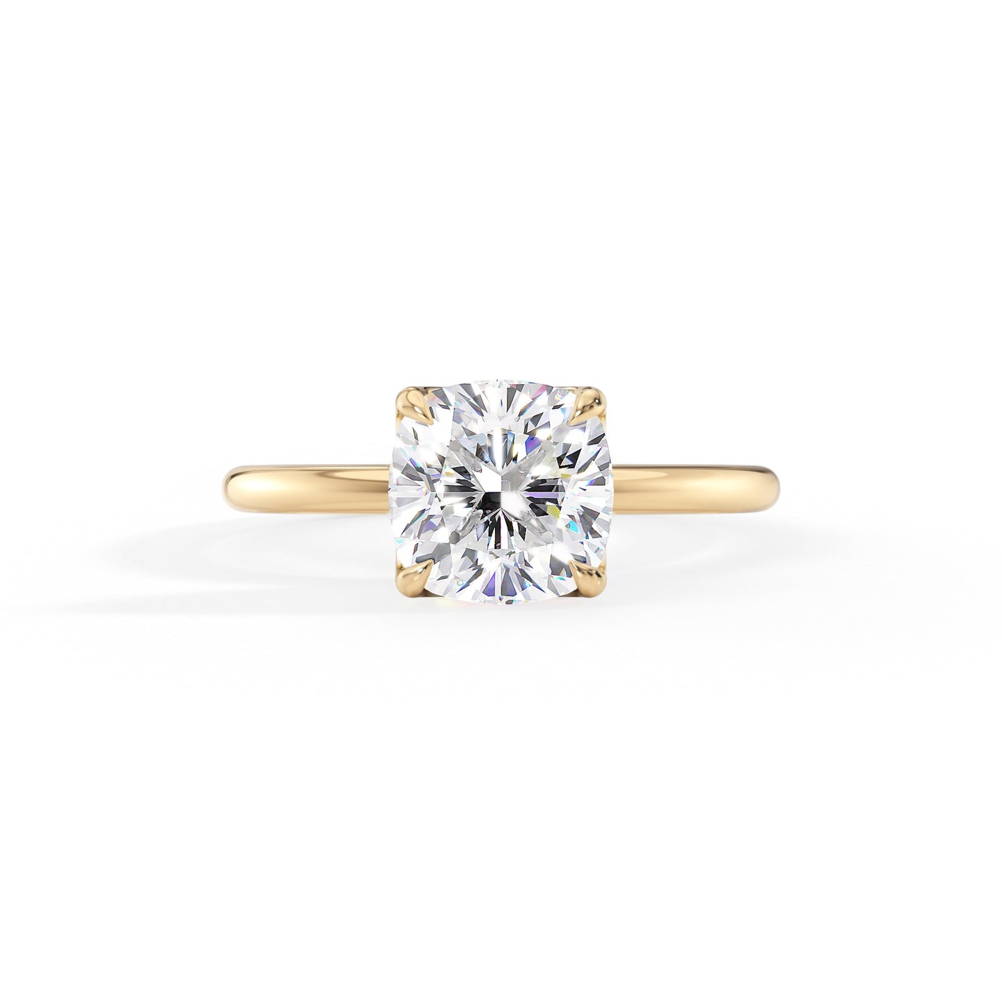 Delilah-1.30 Carats Cushion Moissanite Solitaire Engagement Ring